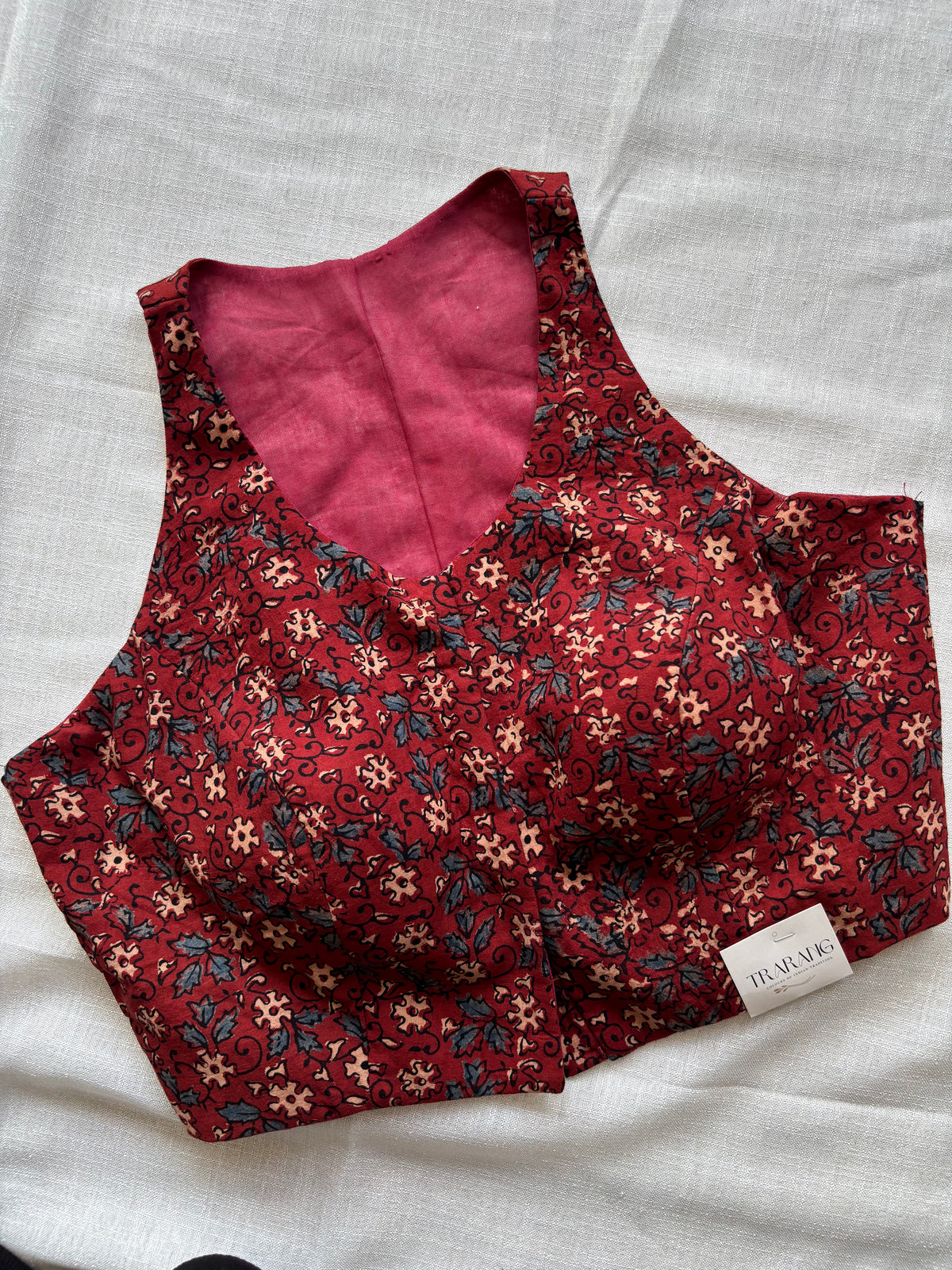 RED COTTON BLOUSE
