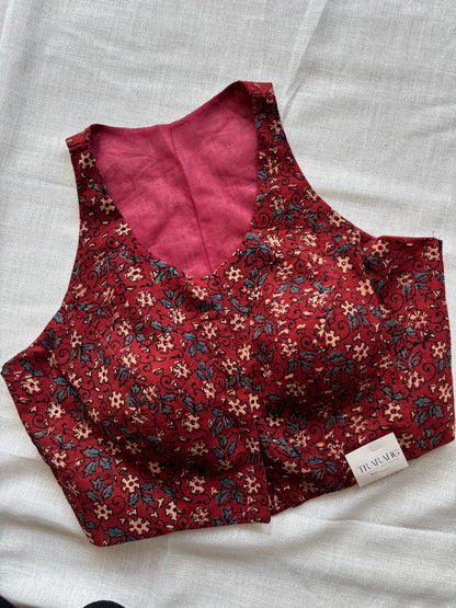 RED COTTON BLOUSE