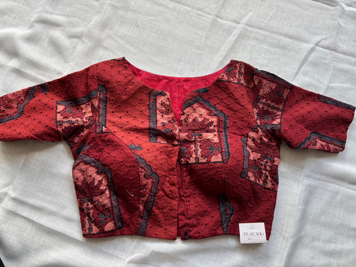 RED COTTON BLOUSE