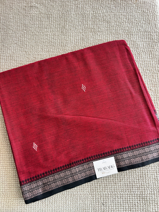 RED DHANIAKHALI SAREE