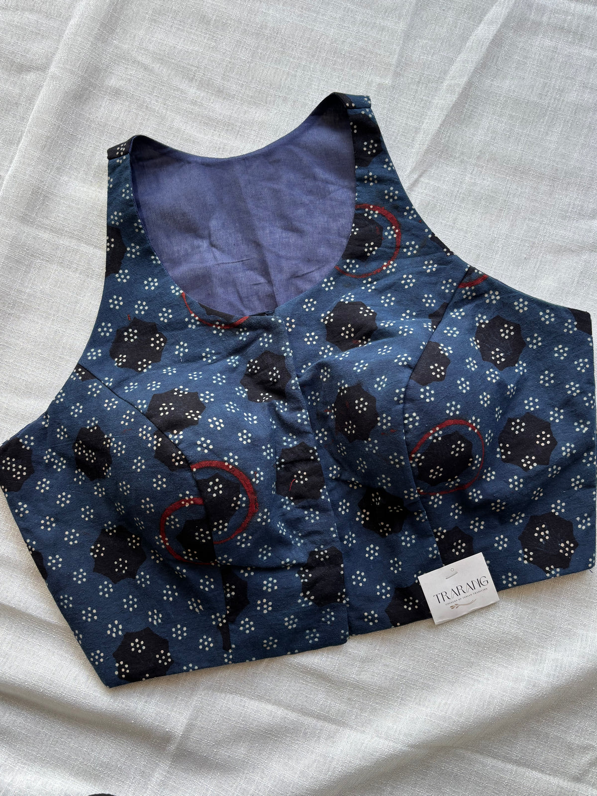 Blue cotton blouse