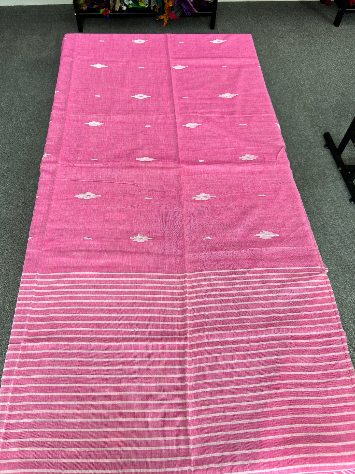 PINK MUL JAMDANI SAREE
