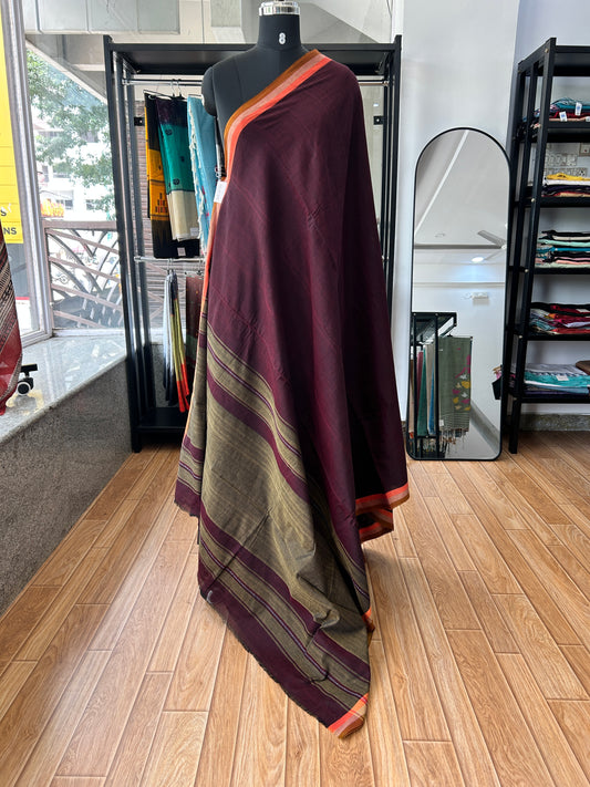 BROWN DHANIAKHALI SAREE