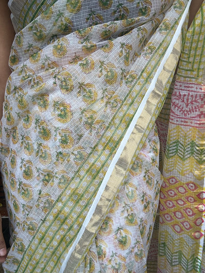 White kota doria saree