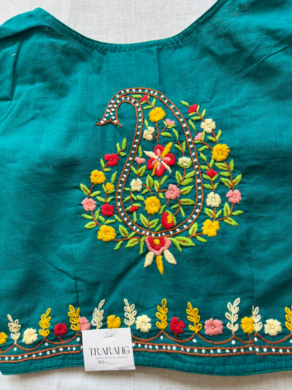 Light blue Embroidered blouse