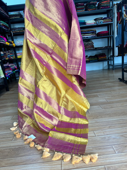 PINK TISSUE  MUL SAREE