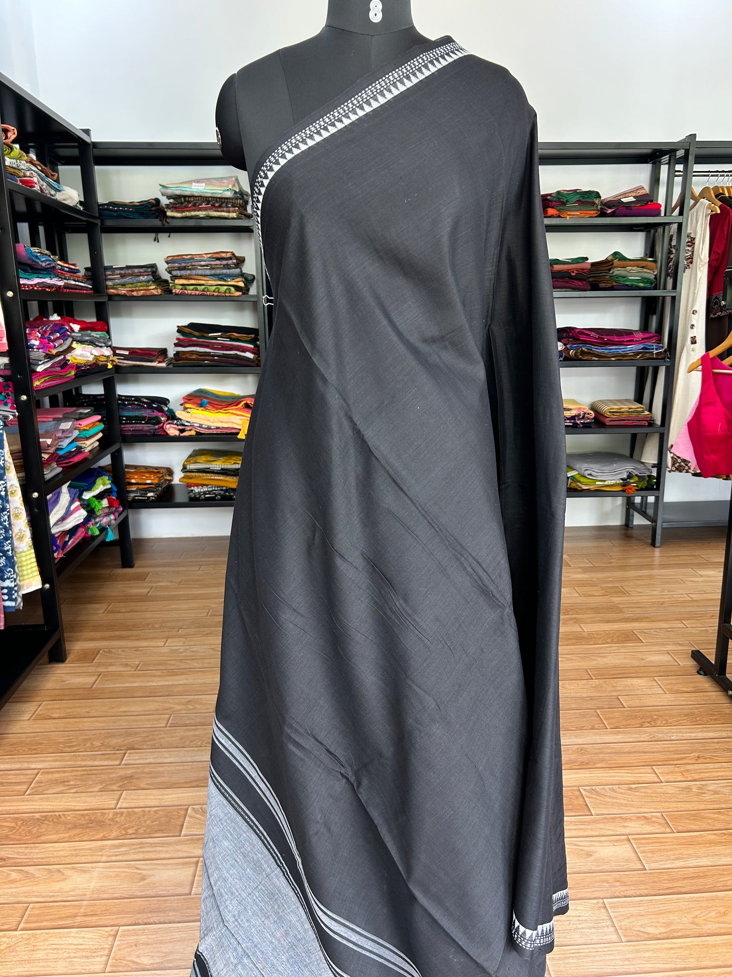 BLACK DHANIAKHALI SAREE