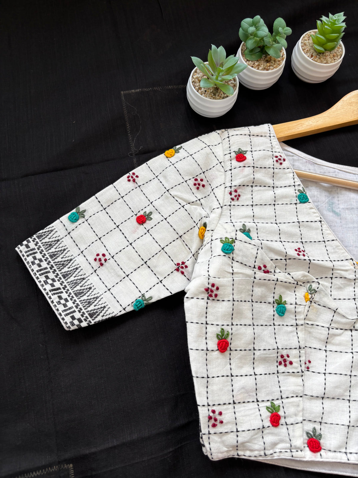 WHITE EMBROIDERED  BLOUSE