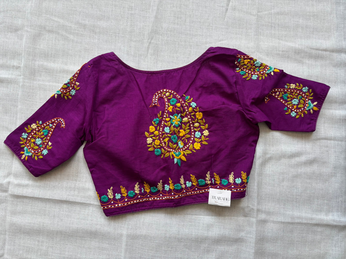 Purple Embroidered blouse