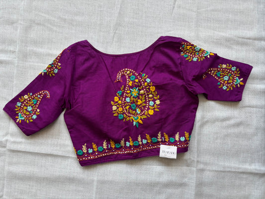 Purple Embroidered blouse