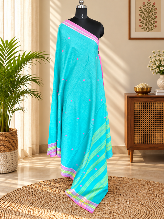 GREEN DHANIAKHALI SAREE