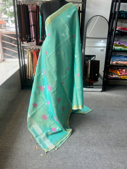 GREEN TISSUE JAMDANI