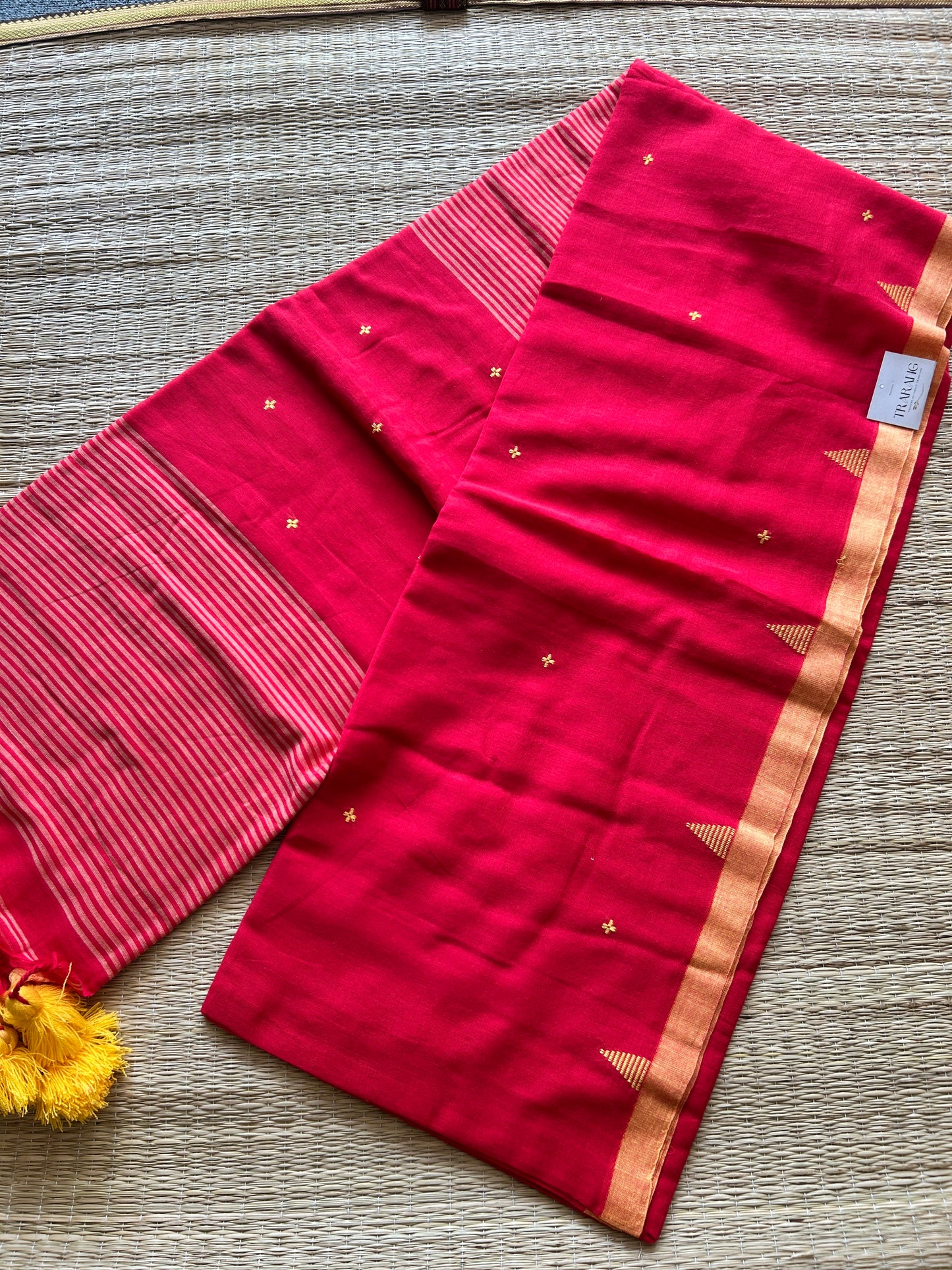 RED MUL JAMDANI SAREE