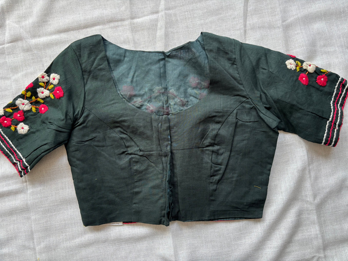 Grey Embroidered blouse