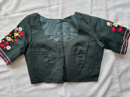Grey Embroidered blouse