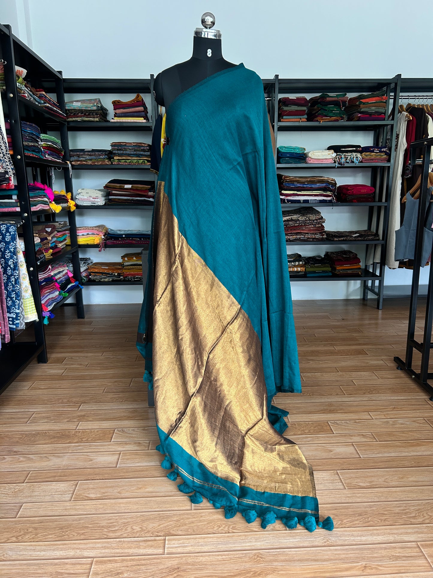 GREEN ACRYLIC SAREE