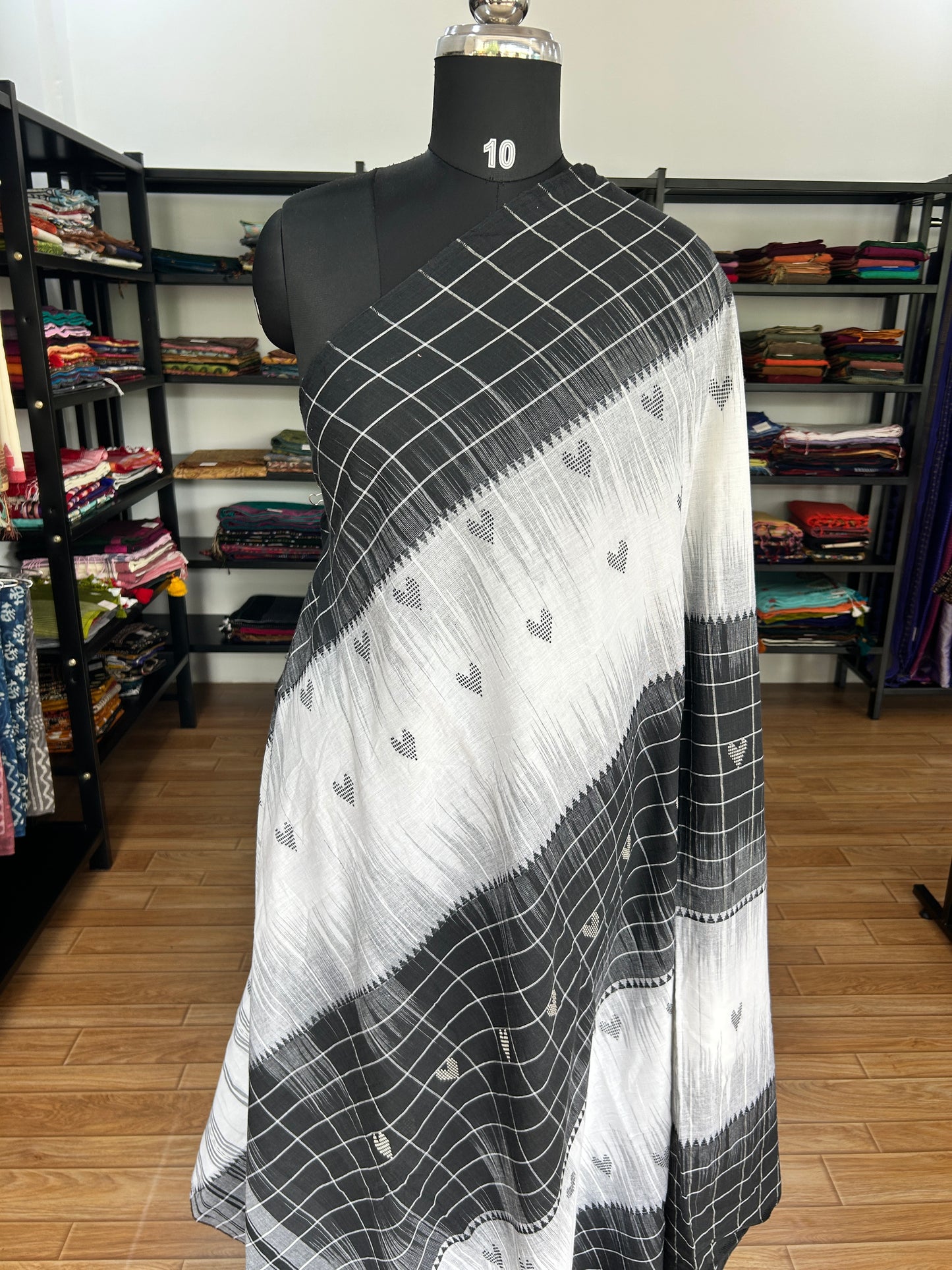 BLACK DHANIAKHALI SAREE
