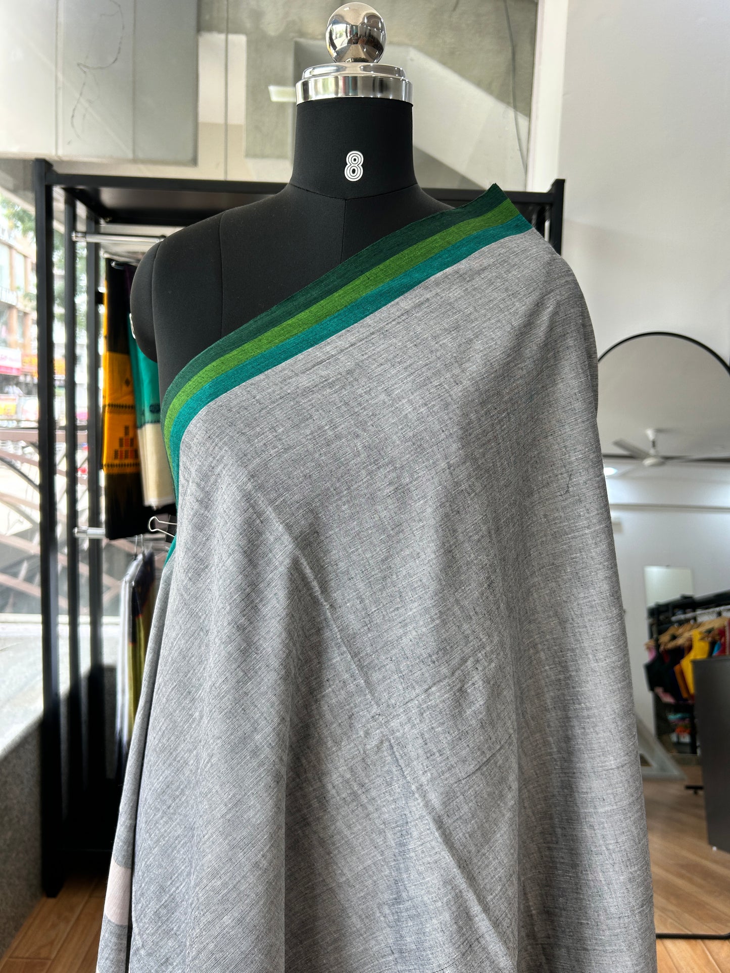 GREY DHANIAKHALI SAREE