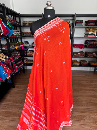 ORANGE BHUJODI SAREE