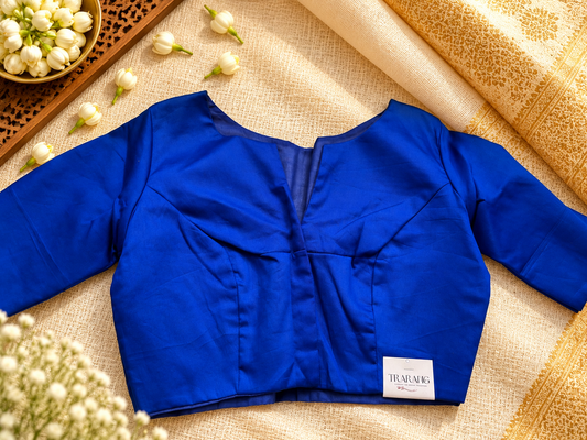 NAVY BLUE COTTON BLOUSE