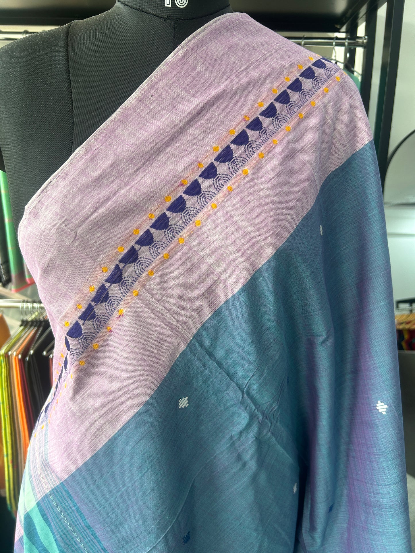 TEAL DHANIAKHALI SAREE