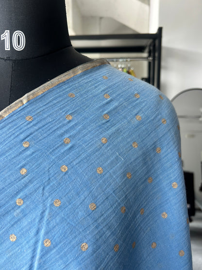 BLUE MUL SAREE