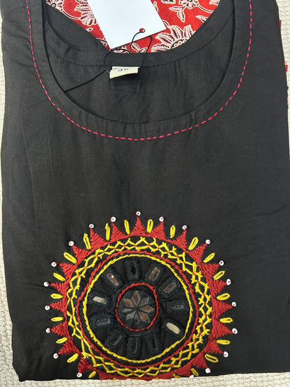 BLACK GAMTHI COTTON SUIT