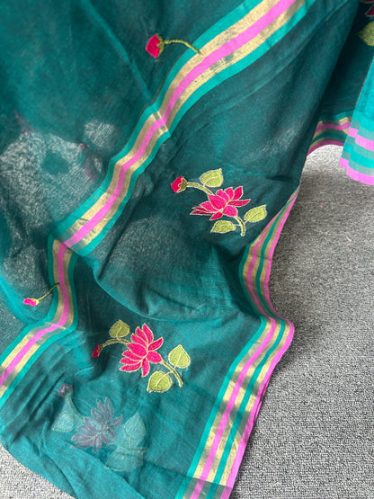 GREEN MUL SAREE