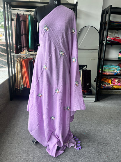 GREEN OWL MUL SAREE