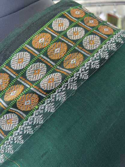 GREEN MERCERISED SAREE