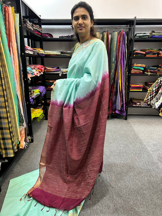 BLUE BANANA COTTON SAREE