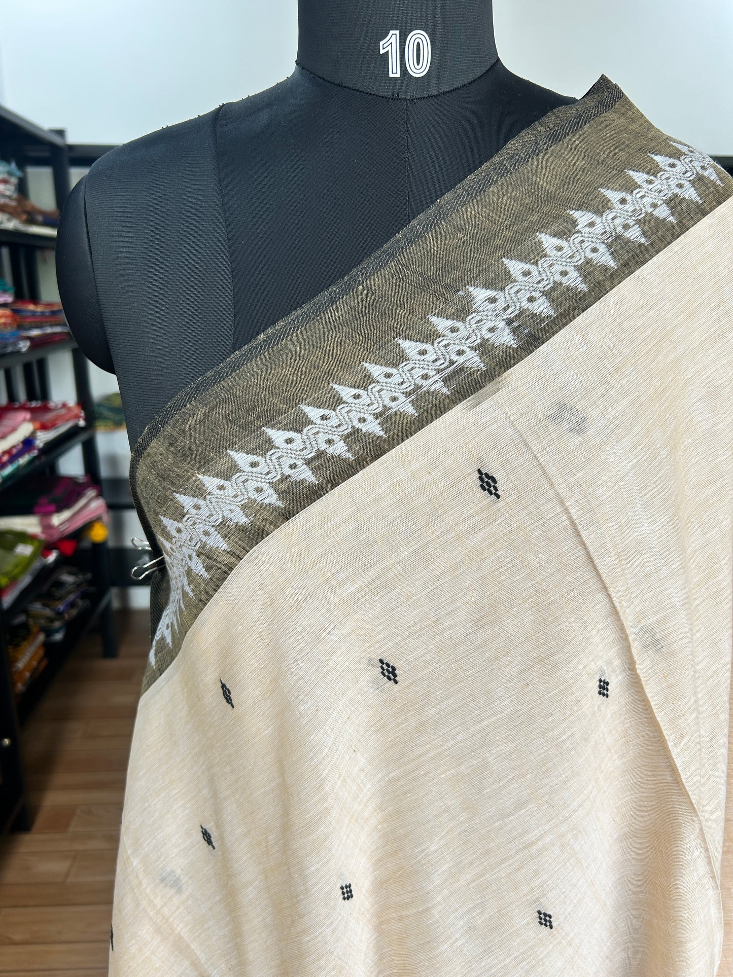 WHITE DHANIAKHALI SAREE