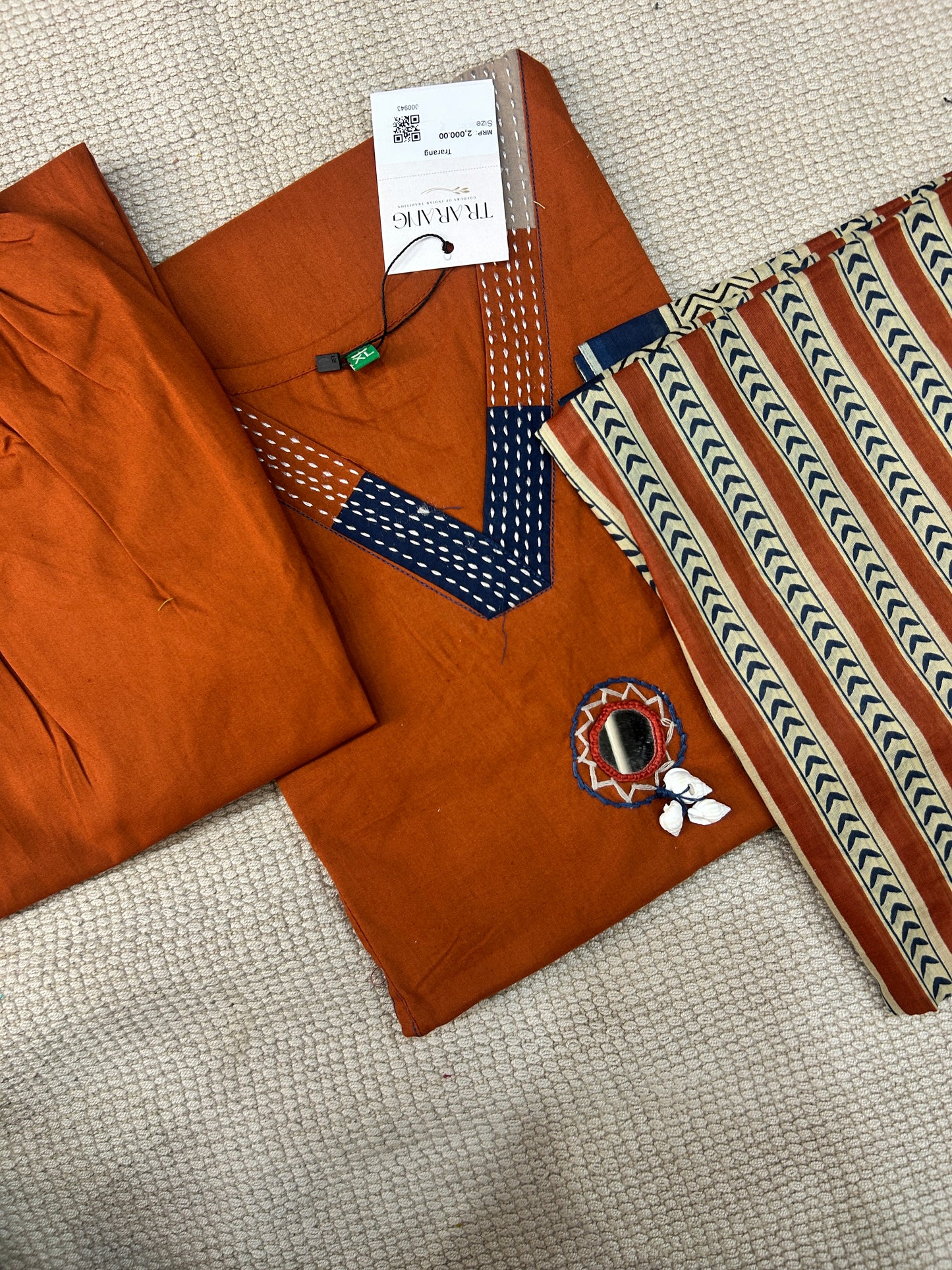 ORANGE COTTON SUIT