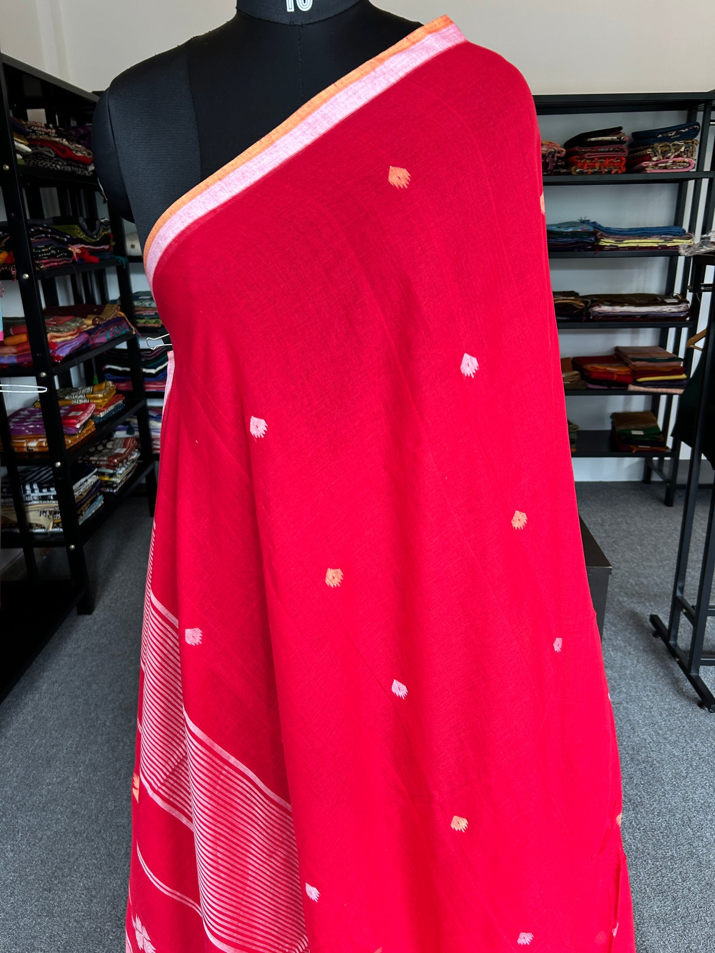 WHITE JAMDANI SAREE
