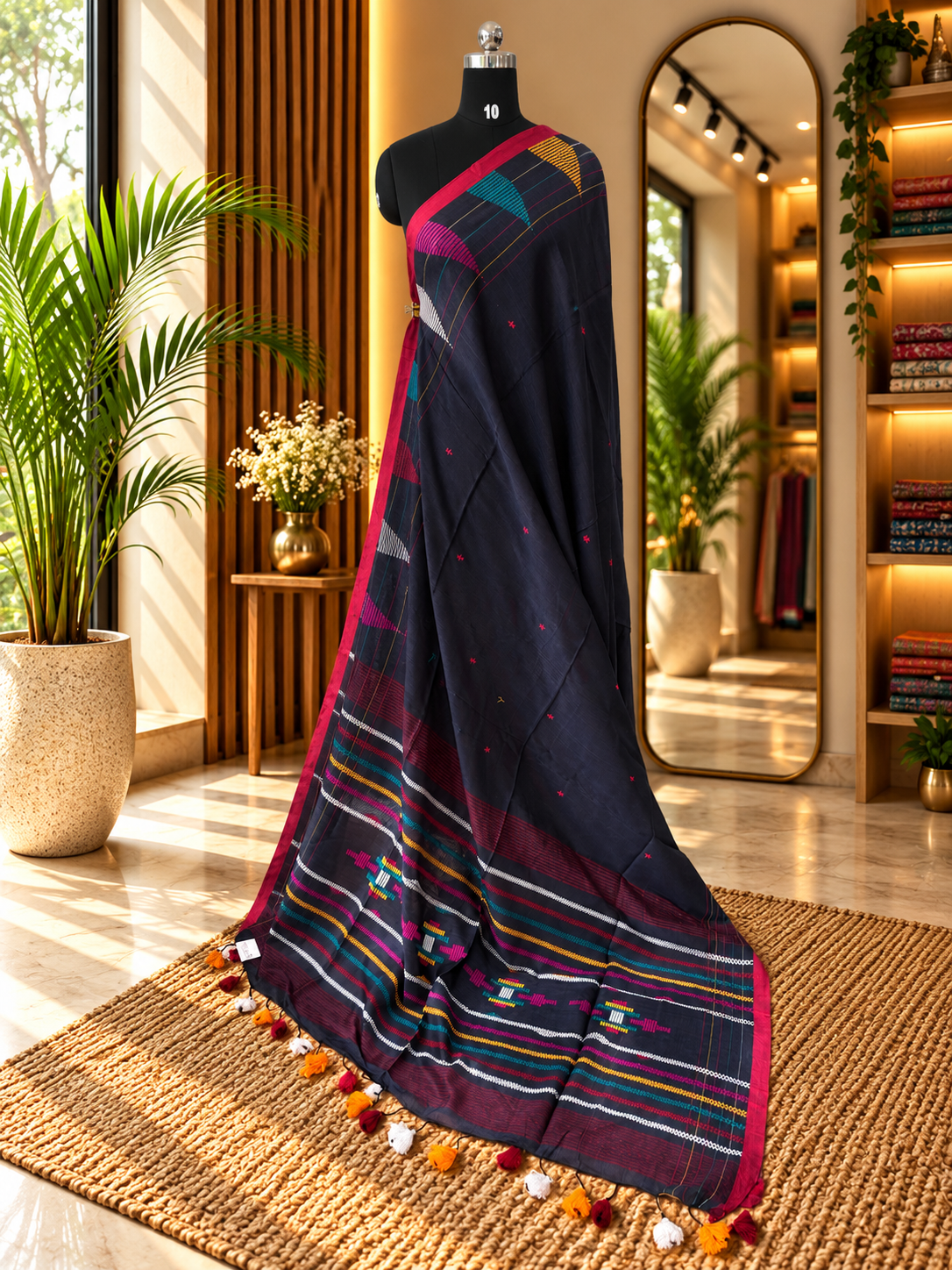 BLUE JAMDANI SAREE