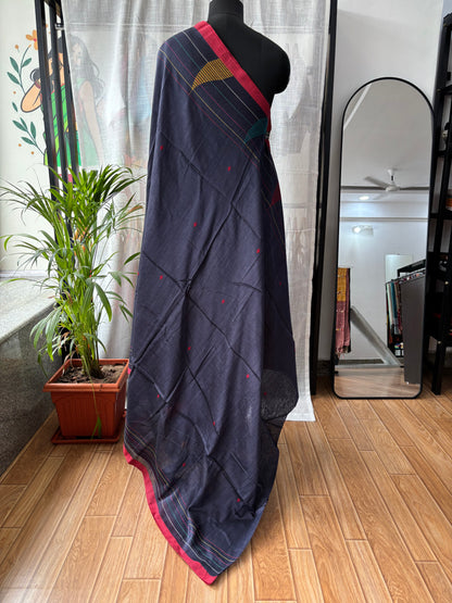 DARK BLUE JAMDANI SAREE