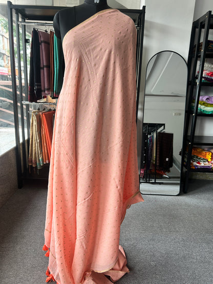 PEACH MUL SAREE