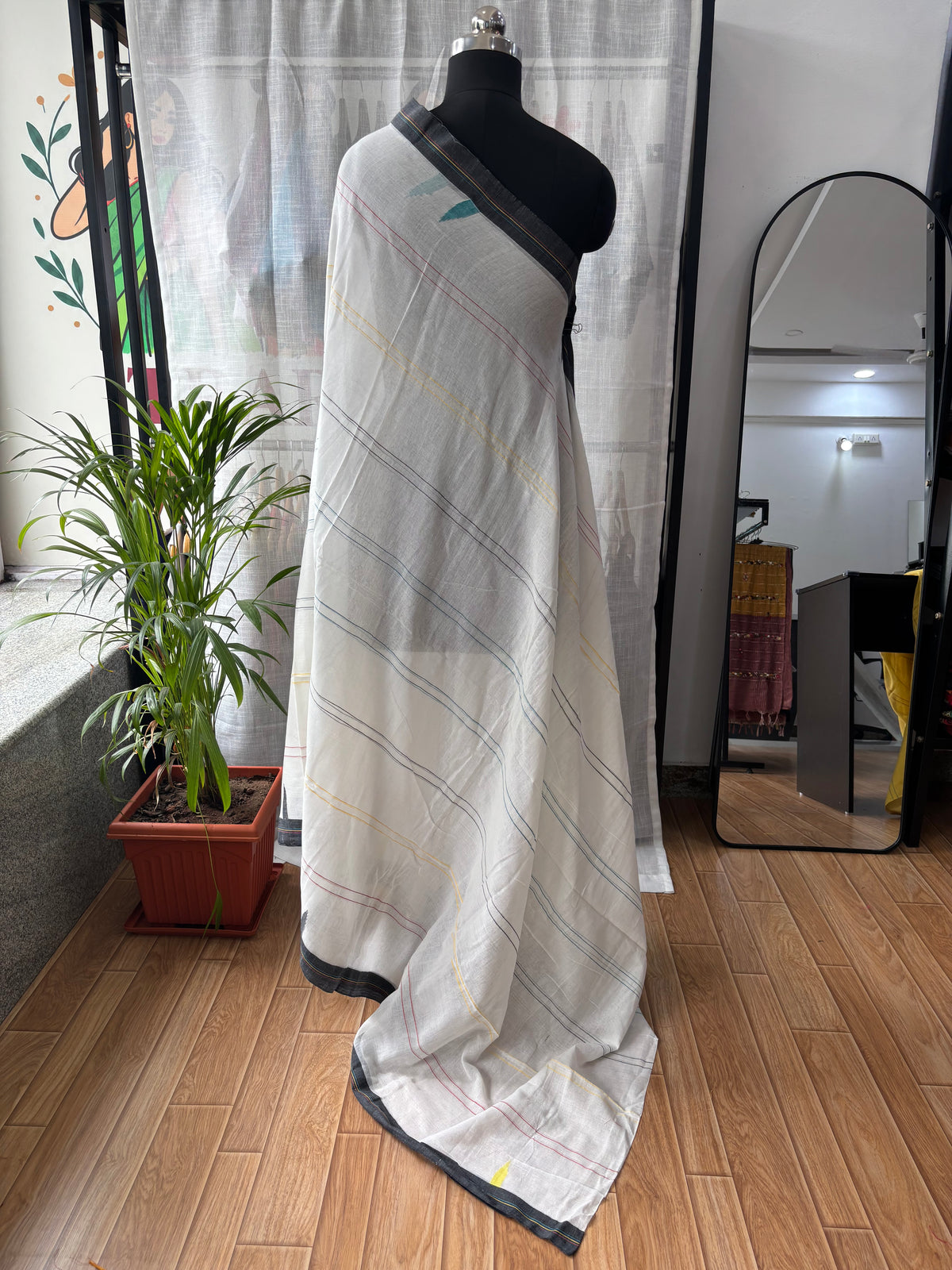 WHITE JAMDANI SAREE