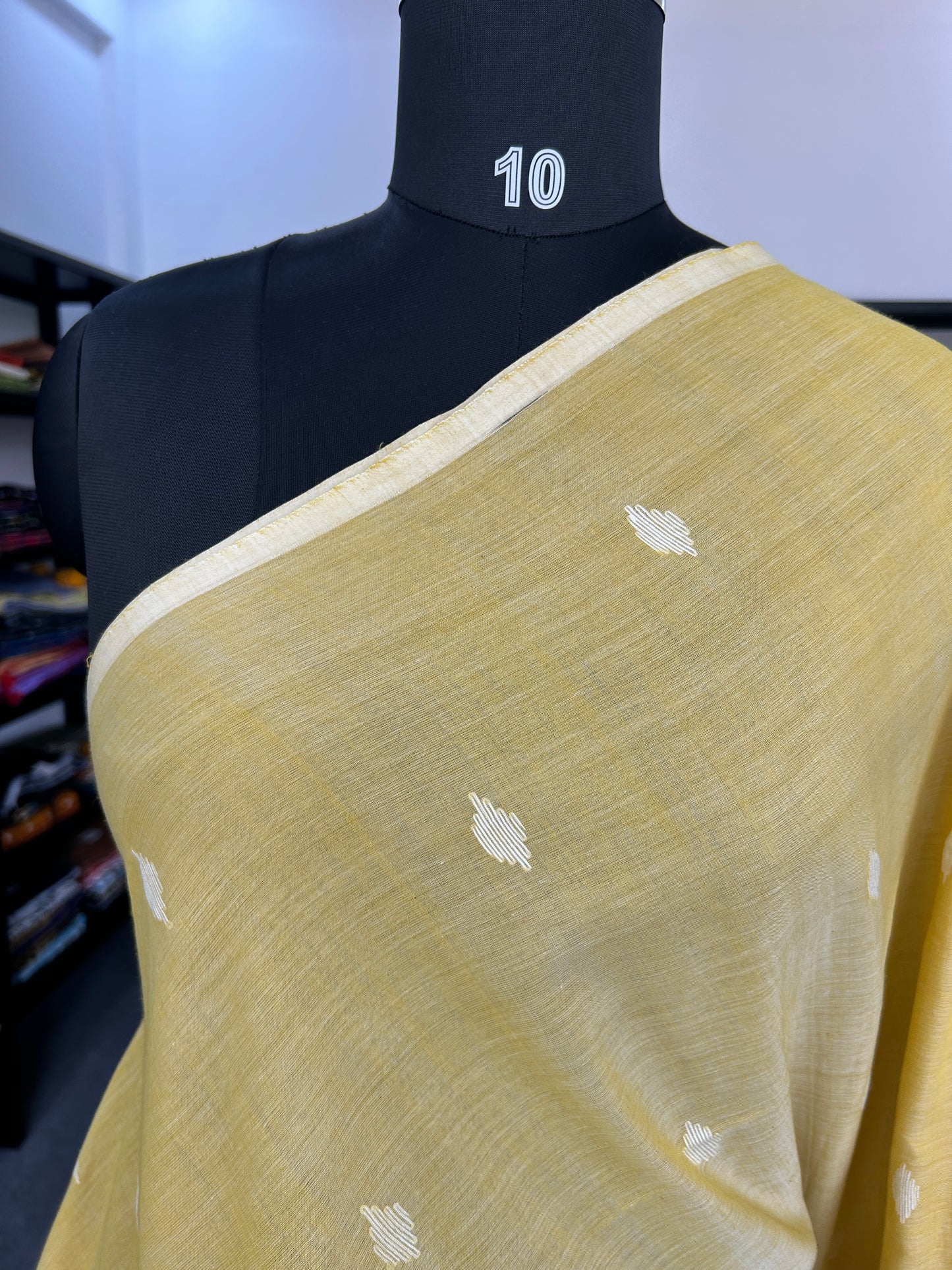 YELLOW JAMDANI SAREE