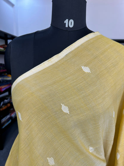 YELLOW JAMDANI SAREE