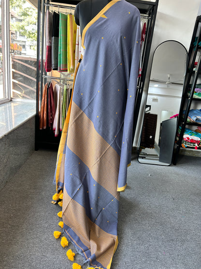 GREY JAMDANI SAREE