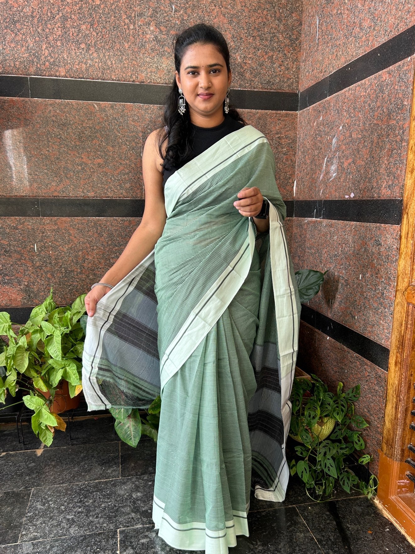 GREEN PATTEDANCHU SAREE.