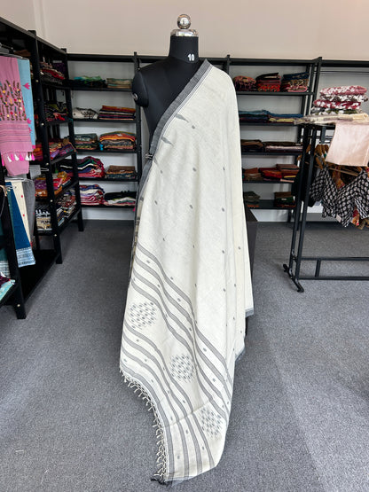 WHITE JAMDANI SAREE