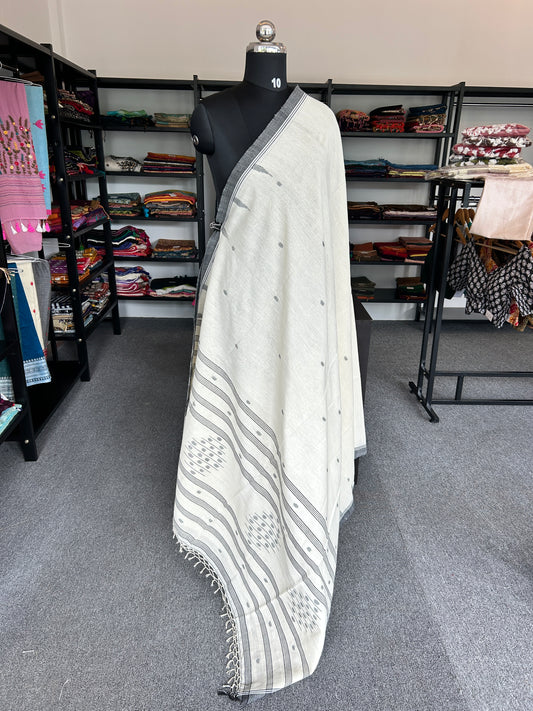 WHITE JAMDANI SAREE