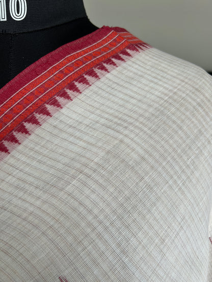 WHITE DHANIAKHALI SAREE
