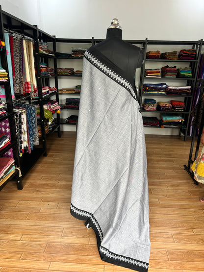 GREY DHANIAKHALI SAREE