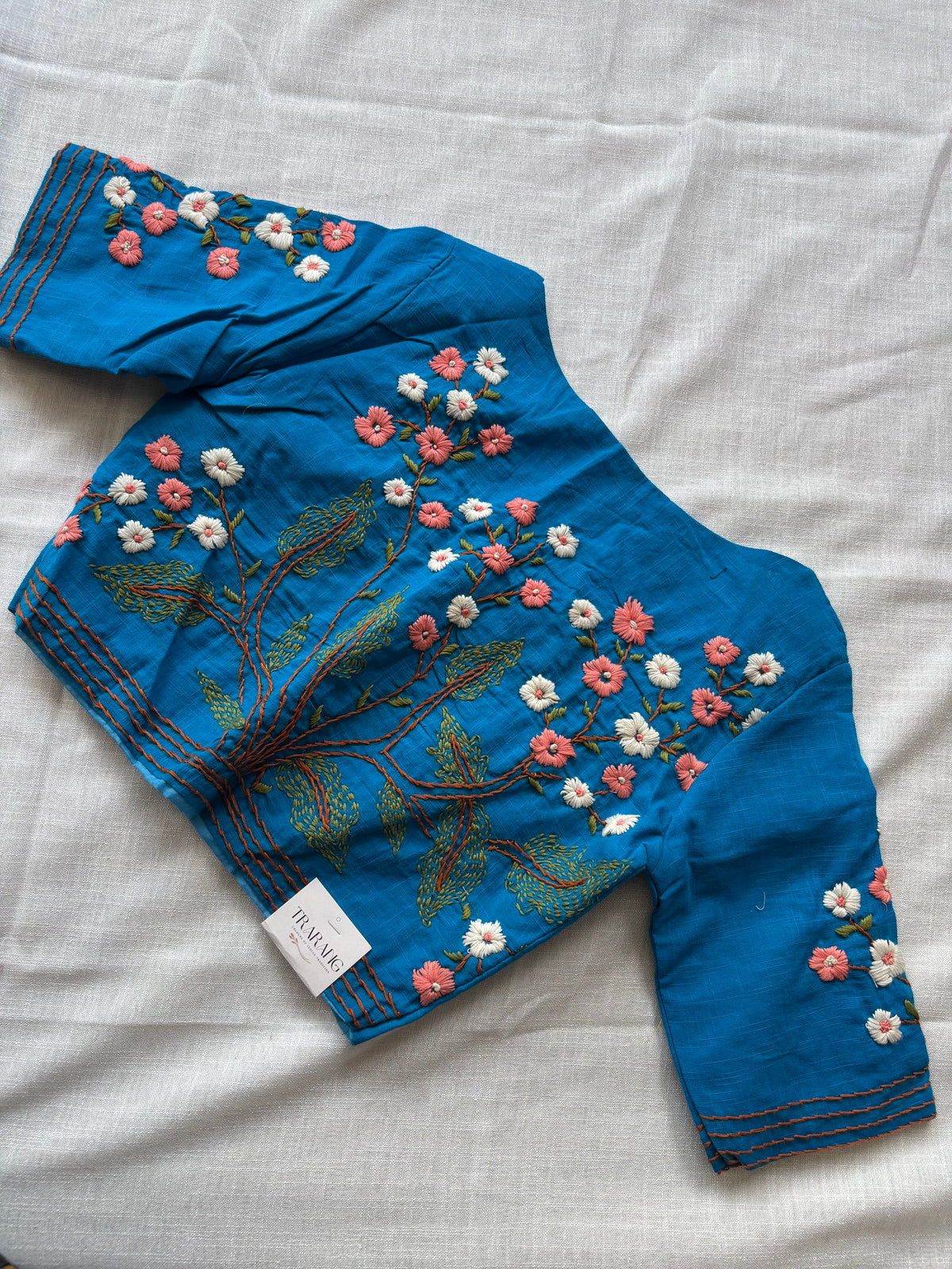 Blue Embroidered blouse