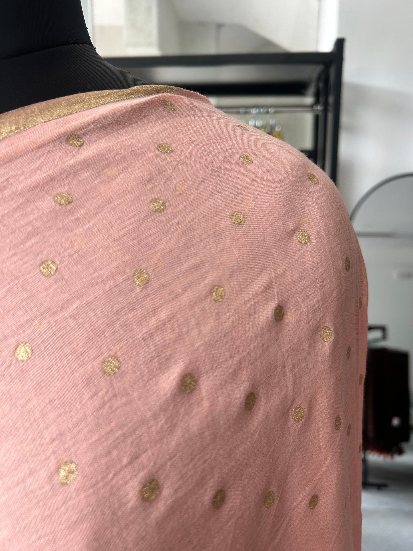 PEACH MUL SAREE