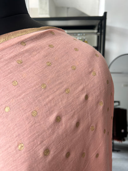 PEACH MUL SAREE