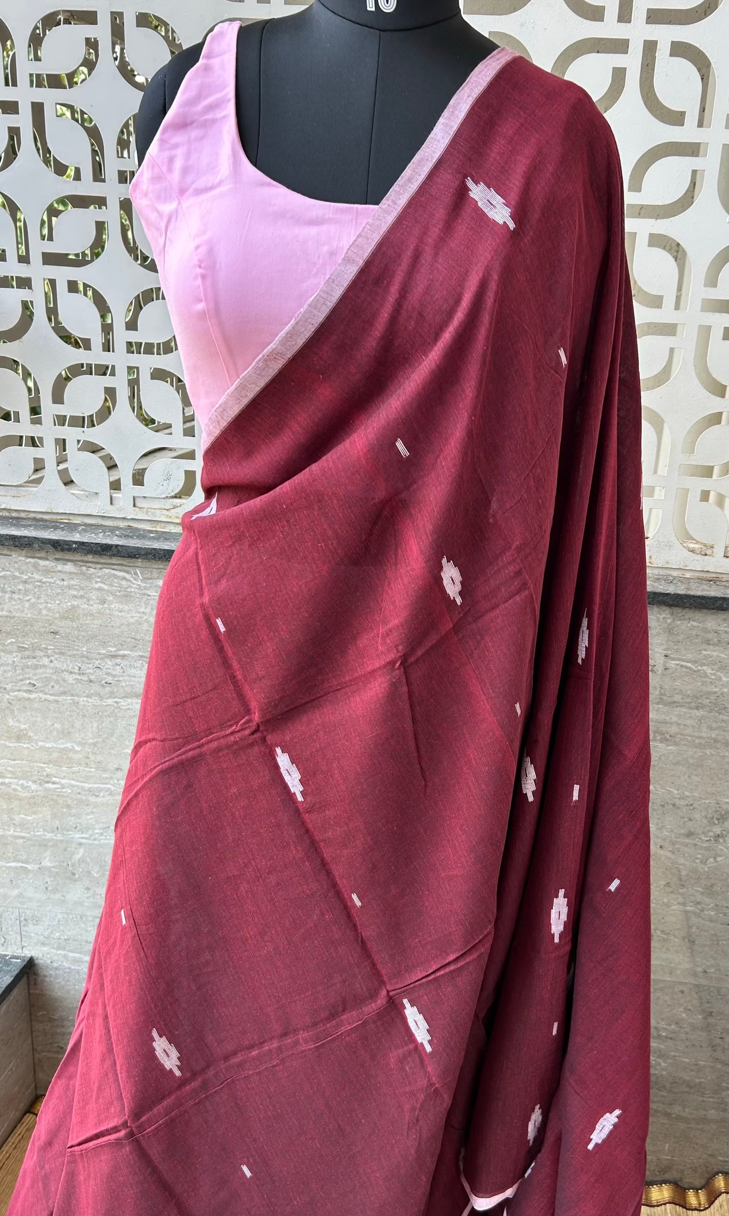 BROWN MUL JAMDANI SAREE